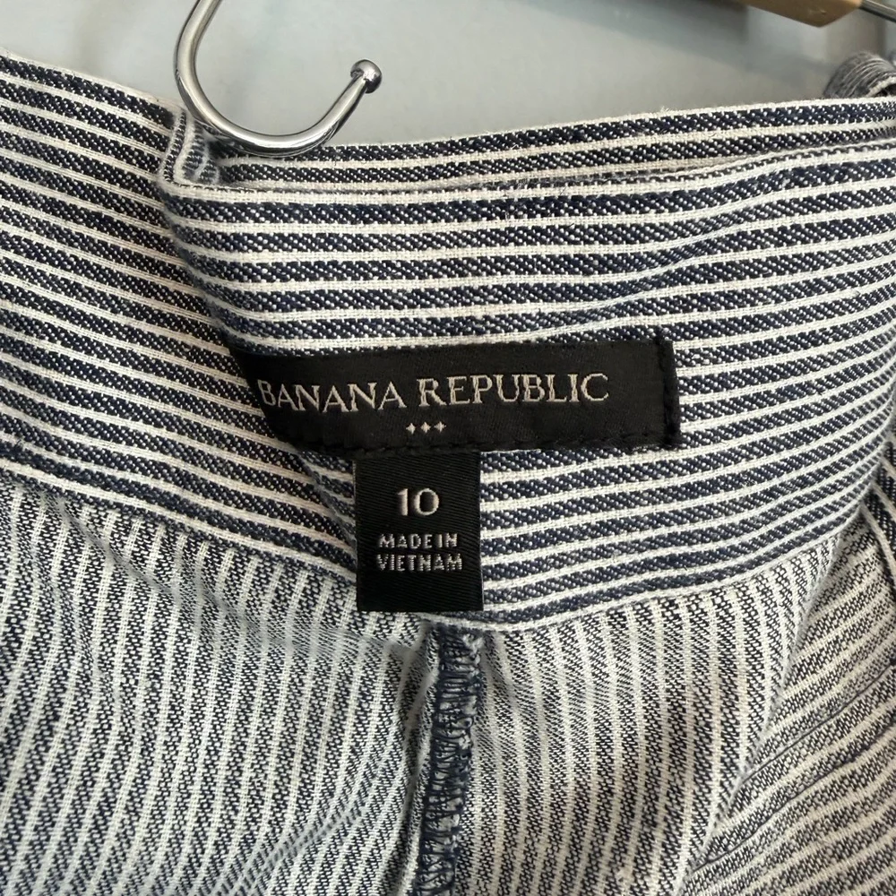 Banana Republic Factory Striped Gray Chinos
